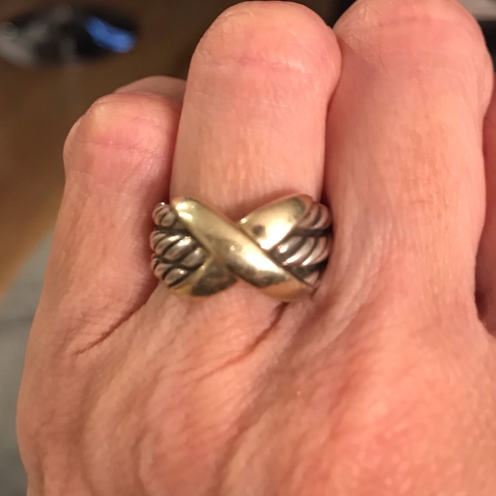David Yurman X Triple Row Ring Size 6
